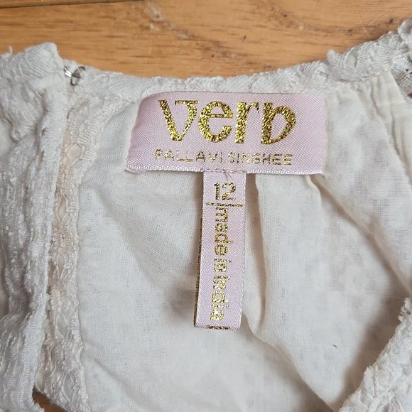 Anthropologie Verb Pallavi Singhee Agneza eyelet lace open tie-back midi dress - Picture 6 of 8